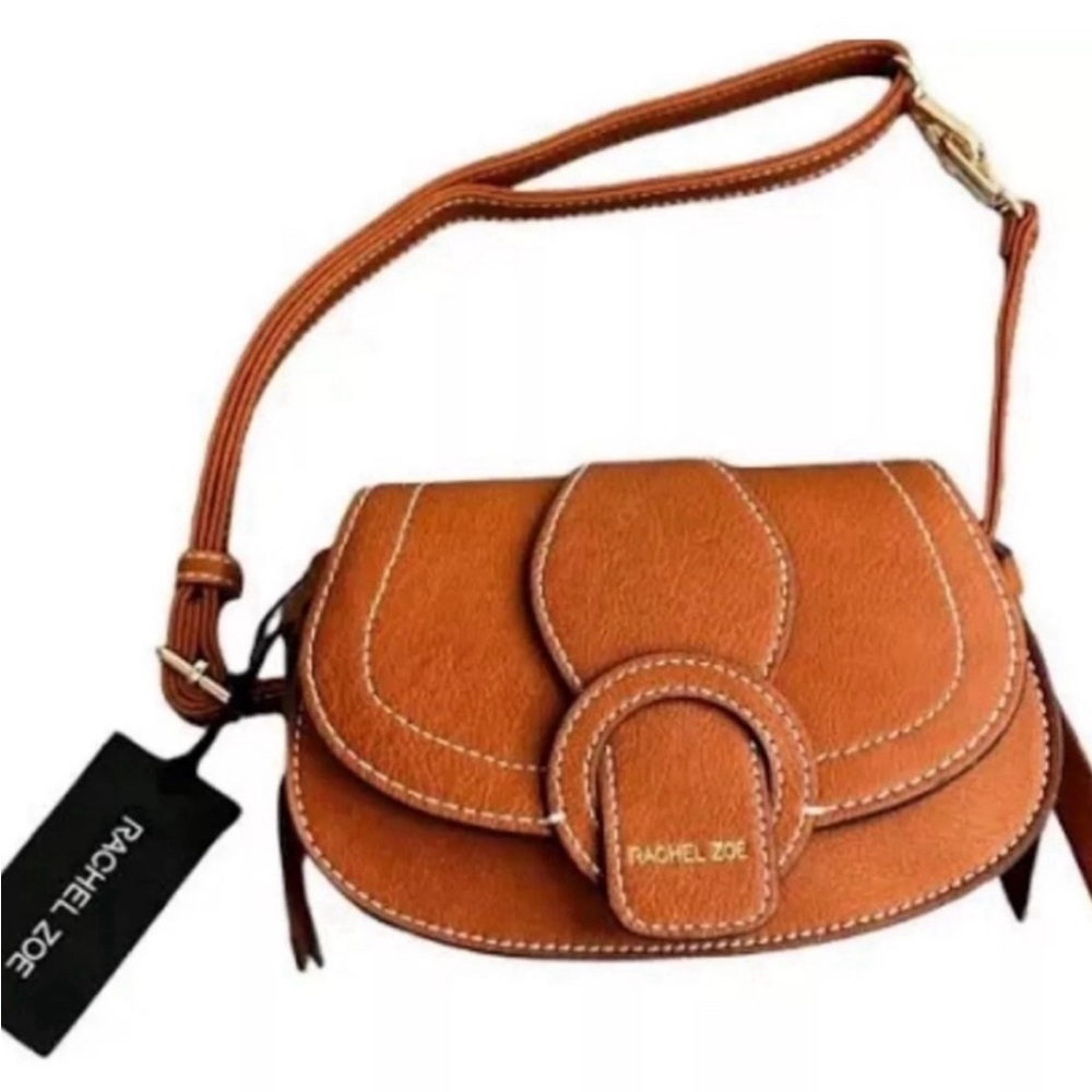 Rachel Zoe Crossbody Belt Bag Brown Adjustable Strap Vegan Leather Purse NWT